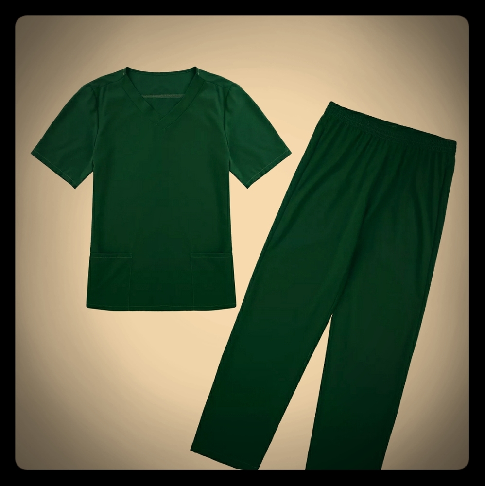 Unisex Hospital Scrubs Nurses Doctors Dark Blue XL